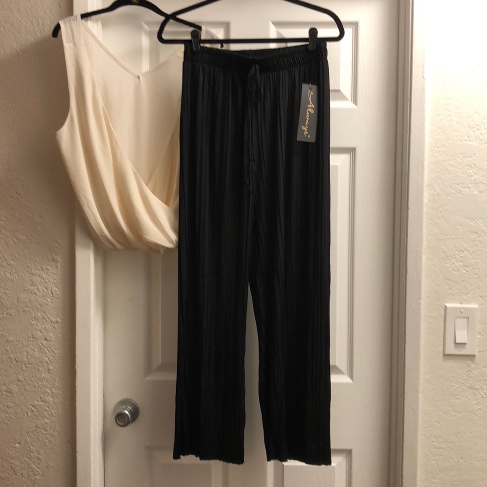 Top and palazzo pants set